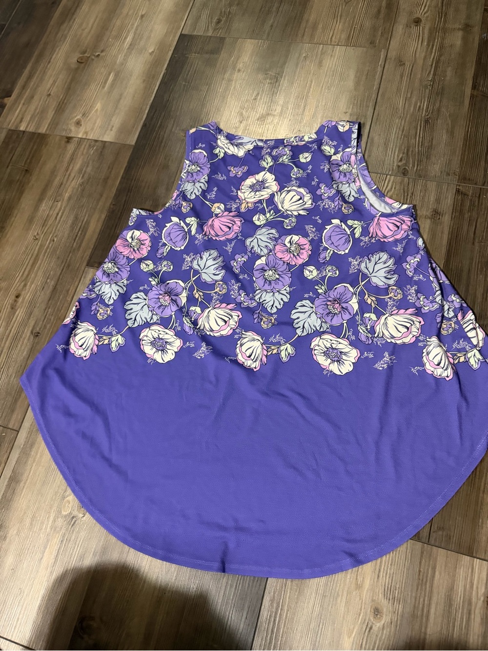 Lane Bryant Purple Floral Swing Tank - Picture 2 of 5